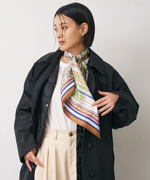 collex / コレックス バンダナ・スカーフ | 【manipuri/マニプリ】コラージュサムウエア88　シルクスカーフ（ライム）