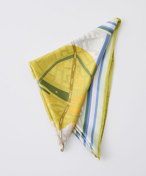 collex / コレックス バンダナ・スカーフ | 【manipuri/マニプリ】コラージュサムウエア88　シルクスカーフ（イエロー）