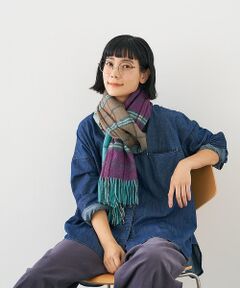 collex / コレックス マフラー・ショール・スヌード・ストール | ウールリバーシブルチェックストール