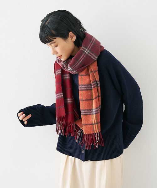 collex / コレックス マフラー・ショール・スヌード・ストール | ウールリバーシブルチェックストール | 詳細10