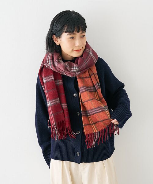 collex / コレックス マフラー・ショール・スヌード・ストール | ウールリバーシブルチェックストール | 詳細11
