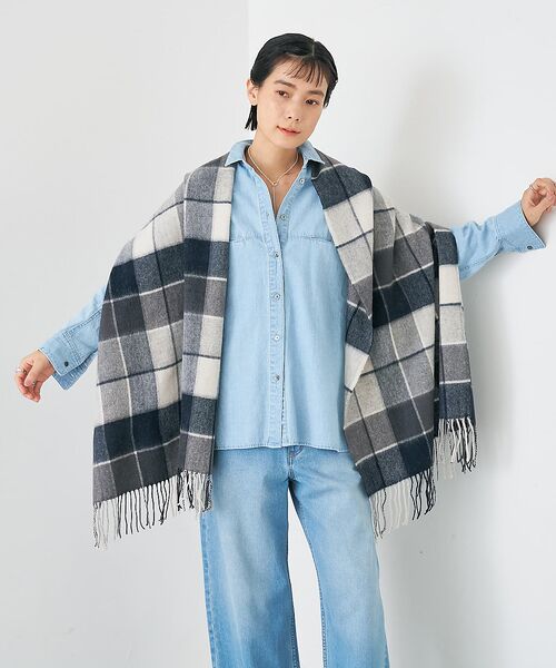 collex / コレックス マフラー・ショール・スヌード・ストール | ウールリバーシブルチェックストール | 詳細16