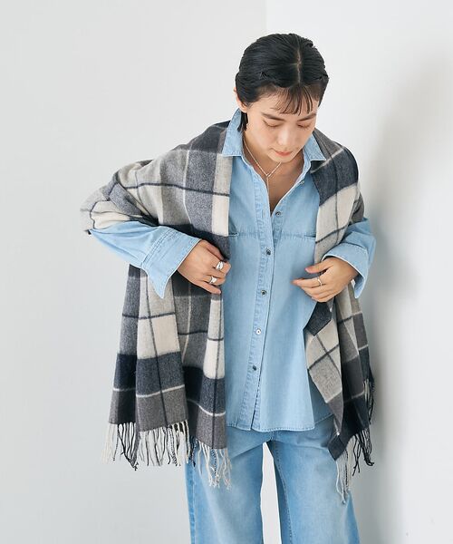 collex / コレックス マフラー・ショール・スヌード・ストール | ウールリバーシブルチェックストール | 詳細17