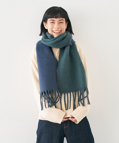 collex / コレックス マフラー・ショール・スヌード・ストール | ソフトブークレーリバーシブルマフラー | 詳細8