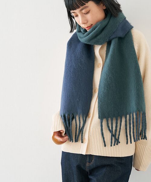 collex / コレックス マフラー・ショール・スヌード・ストール | ソフトブークレーリバーシブルマフラー | 詳細13
