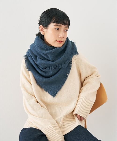 collex / コレックス マフラー・ショール・スヌード・ストール | シャギーストール（ネイビー）