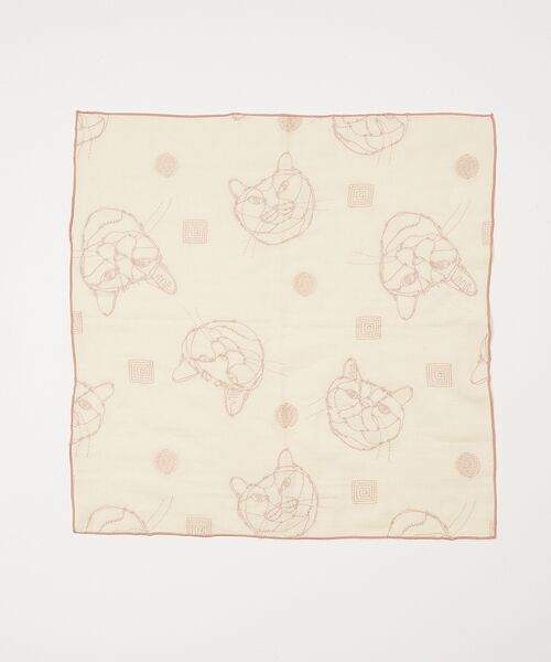 collex / コレックス ハンカチ | 【＋HAyU fabric】 ダブルガーゼ 猫刺繍ハンカチ 綿100% | 詳細11