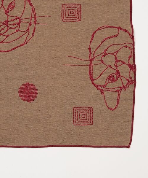 collex / コレックス ハンカチ | 【＋HAyU fabric】 ダブルガーゼ 猫刺繍ハンカチ 綿100% | 詳細4