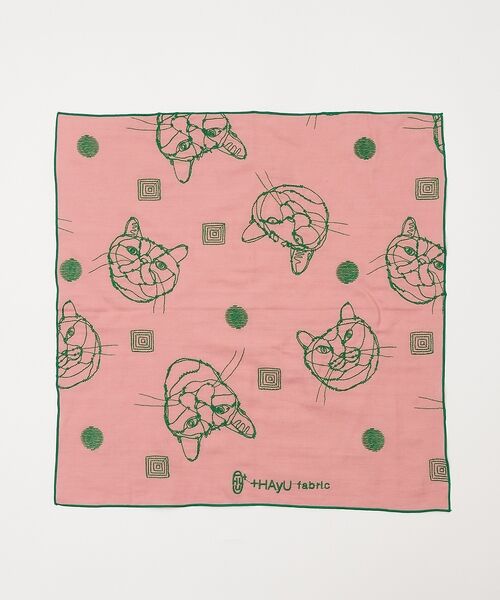 collex / コレックス ハンカチ | 【＋HAyU fabric】 ダブルガーゼ 猫刺繍ハンカチ 綿100% | 詳細5