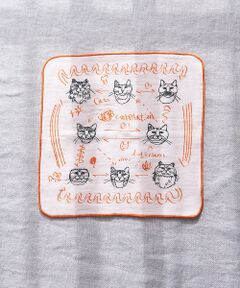 collex / コレックス ハンカチ | 【＋HAyU fabric】猫柄 ガーゼタオルハンカチ 綿100%