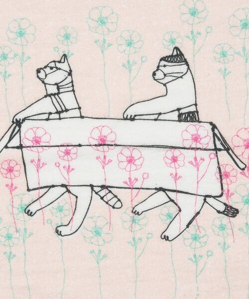 collex / コレックス ハンカチ | 【＋HAyU fabric】猫柄 ガーゼタオルハンカチ 綿100% | 詳細4