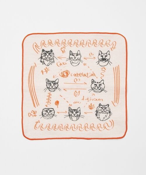 collex / コレックス ハンカチ | 【＋HAyU fabric】猫柄 ガーゼタオルハンカチ 綿100% | 詳細5