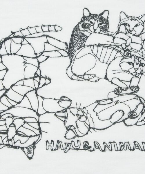 collex / コレックス ハンカチ | 【＋HAyU fabric】猫柄 ガーゼタオルハンカチ 綿100% | 詳細10