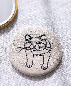 collex / コレックス ポーチ | 【＋HAyU fabric】コンパクトミラー　缶バッチミラー　手鏡