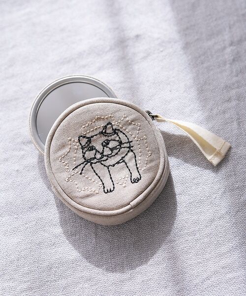 collex / コレックス ポーチ | 【＋HAyU fabric】コンパクトミラー　缶バッチミラー　手鏡 | 詳細3