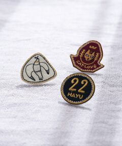 collex / コレックス カフリンクス・ネクタイピン | 【＋HAyU】刺繍 ブローチ3点セット