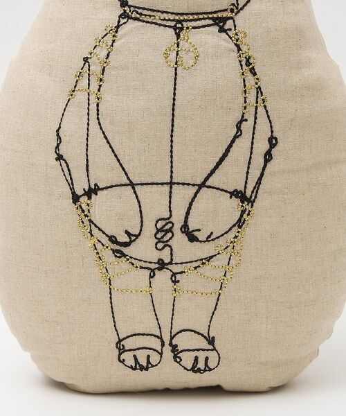 collex / コレックス インテリア・インテリア雑貨 | 【＋HAyU fabric】 猫刺繍  クッション HAyUCAT コットンリネ | 詳細9