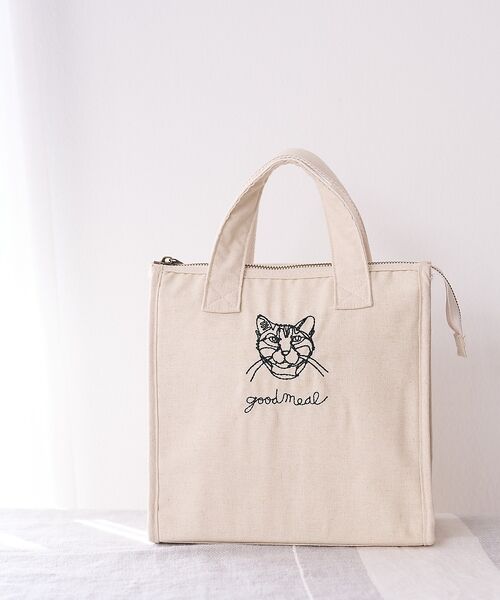 collex / コレックス エコバッグ | 【＋HAyU fabric】猫刺繍 ランチバッグ CAT　保冷・保温 レジャー | 詳細2