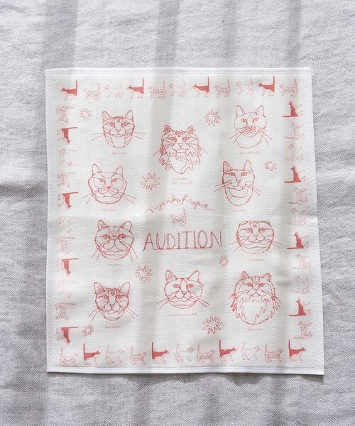 collex / コレックス キッチンツール | 【＋HAyU fabric】猫柄 蚊帳織りふきん | 詳細3