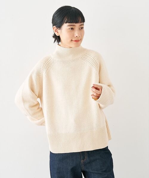 collex / コレックス ニット・セーター | ハイネック2WAYプルオーバー（アイボリー）