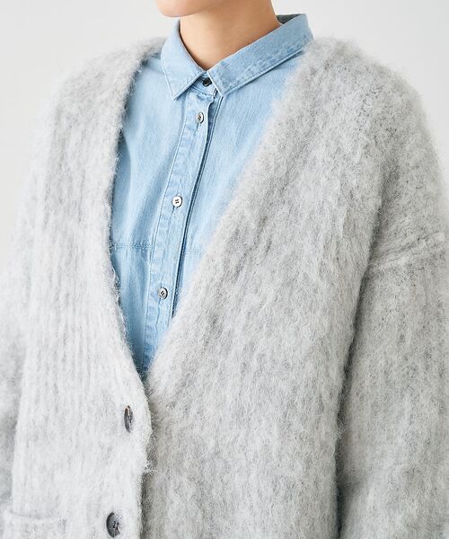 collex / コレックス カーディガン・ボレロ | ヘアリー畦編みカーディガン | 詳細10