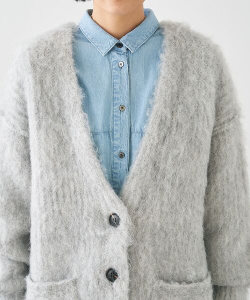 collex / コレックス カーディガン・ボレロ | ヘアリー畦編みカーディガン | 詳細11