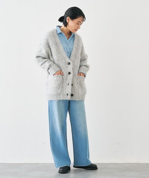 collex / コレックス カーディガン・ボレロ | ヘアリー畦編みカーディガン | 詳細2
