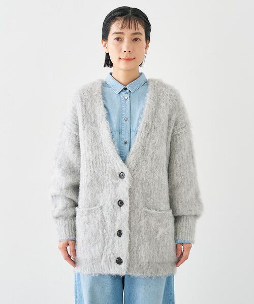 collex / コレックス カーディガン・ボレロ | ヘアリー畦編みカーディガン | 詳細7
