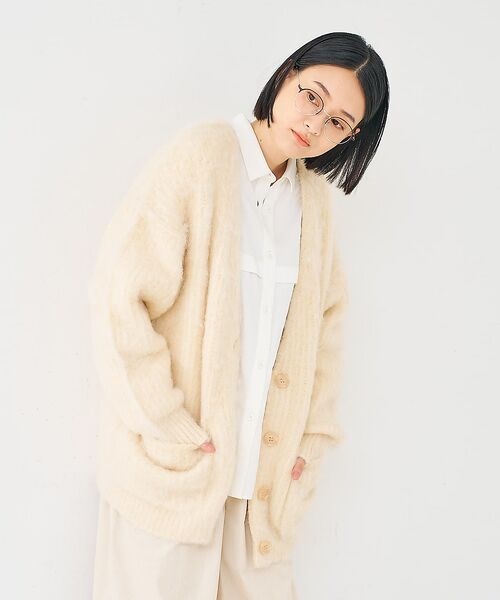 collex / コレックス カーディガン・ボレロ | ヘアリー畦編みカーディガン | 詳細17