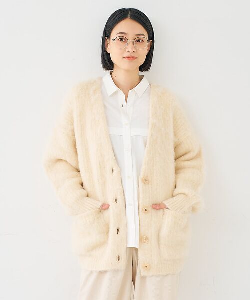 collex / コレックス カーディガン・ボレロ | ヘアリー畦編みカーディガン | 詳細18