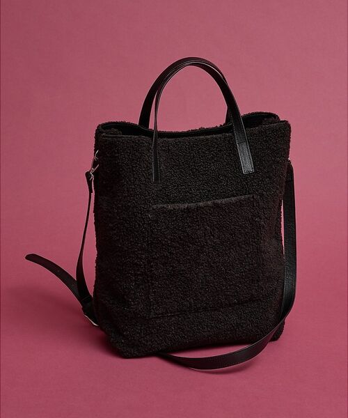 collex / コレックス トートバッグ | 2WAYリバーシブルボアトートバッグ（ブラック）