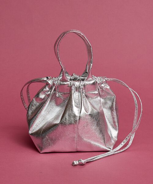 collex / コレックス トートバッグ | メタリックドロストボートトートバッグ（シルバー）