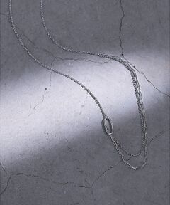 【dignif】【金属アレルギー対応】ミックスチェーンポイントネックレス