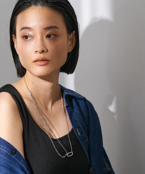 collex / コレックス ネックレス・ペンダント・チョーカー | 【dignif】【金属アレルギー対応】ミックスチェーンポイントネックレス | 詳細3