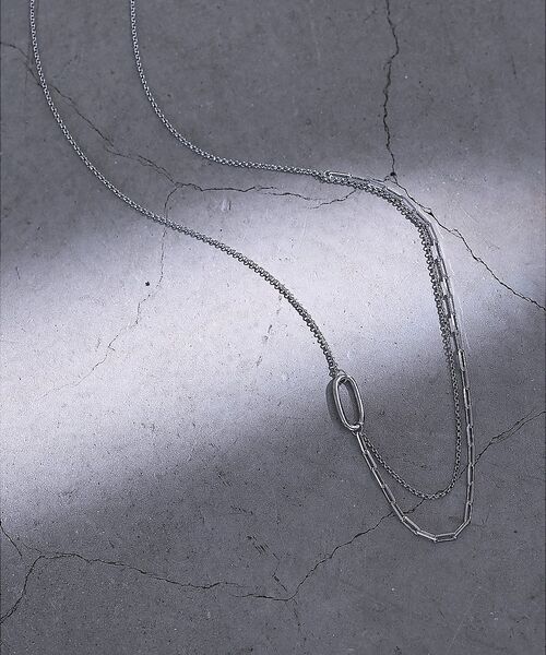 collex / コレックス ネックレス・ペンダント・チョーカー | 【dignif】【金属アレルギー対応】ミックスチェーンポイントネックレス（シルバー）