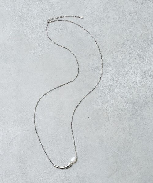 collex / コレックス ネックレス・ペンダント・チョーカー | 【dignif】【金属アレルギー対応】パール&モチーフトップネックレス（シルバー）