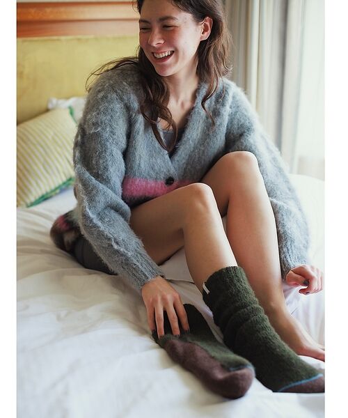 collex / コレックス BOOK | 【Setsuko Todoroki ×collex】Room Socks Ted（モスグリーン）