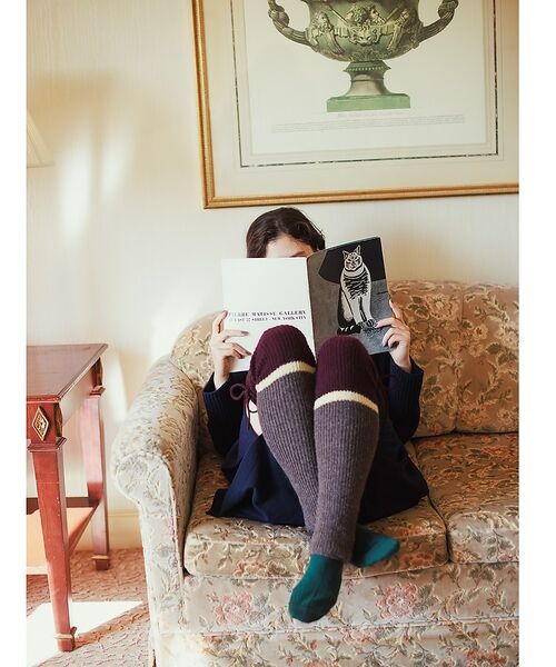 collex / コレックス ソックス | 【Setsuko Todoroki ×collex】　Long Leg Warm（ボルドー）
