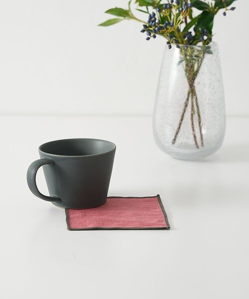 collex / コレックス キッチンツール | 【新色】麻 リネンコースター 正方形 10×10cm（ピンク）