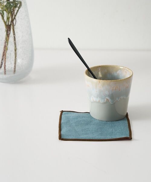 collex / コレックス キッチンツール | 【新色】麻 リネンコースター 正方形 10×10cm（ブルー）