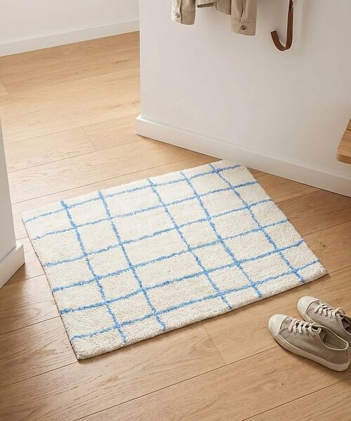 collex / コレックス インテリア・インテリア雑貨 | 【RugRu】BRITT RUG（ブリット）コットンラグ インド綿 チェック柄（アイボリー）