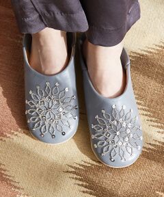 collex / コレックス BOOK | ビーズバブーシュ 羊革 モロッコ製 スリッパ ルームシューズ 室内履き