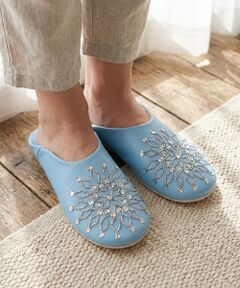 ビーズバブーシュ 羊革 モロッコ製 スリッパ ルームシューズ 室内履き