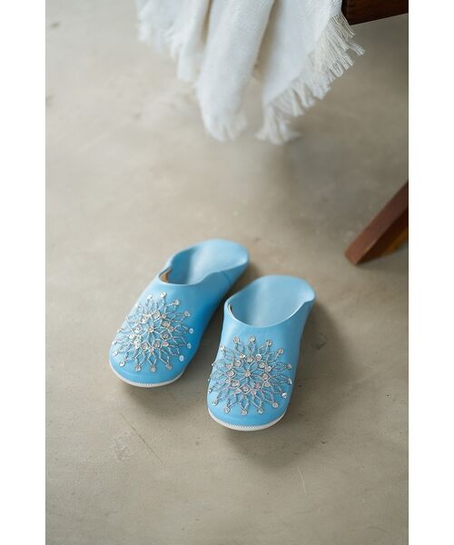 collex / コレックス BOOK | ビーズバブーシュ 羊革 モロッコ製 スリッパ ルームシューズ 室内履き | 詳細6