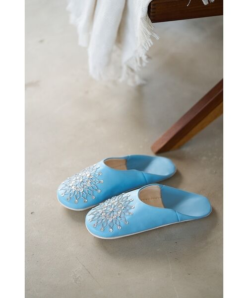 collex / コレックス BOOK | ビーズバブーシュ 羊革 モロッコ製 スリッパ ルームシューズ 室内履き | 詳細7