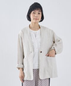 collex / コレックス ノーカラージャケット | 麻ノーカラージャケット