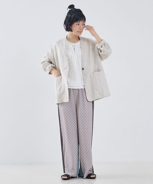 collex / コレックス ノーカラージャケット | 麻ノーカラージャケット | 詳細10