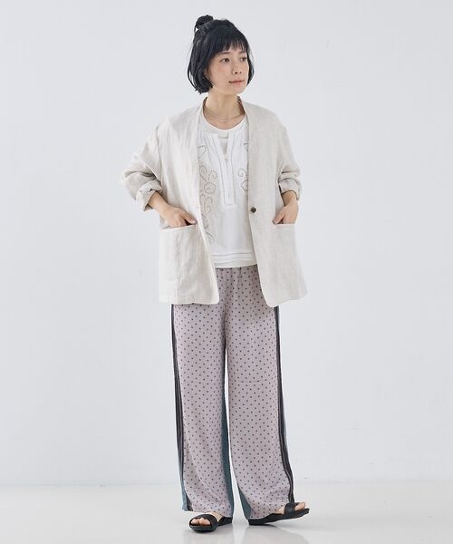 collex / コレックス ノーカラージャケット | 麻ノーカラージャケット | 詳細8