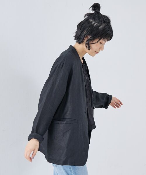 collex / コレックス ノーカラージャケット | 麻ノーカラージャケット | 詳細20