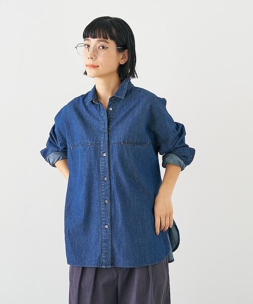 collex / コレックス シャツ・ブラウス | ライトオンスデニムシャツ（ネイビー）